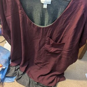 Fashion Bug Women's Burgundy Blouse